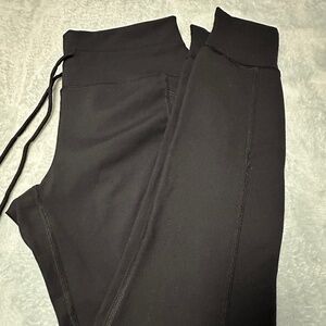 Spyder Active High Rise Jogger Black Leggings Side Pocket Women's Size M